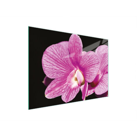 TAGLIERE IN VETRO 30x22 ORCHIDEA