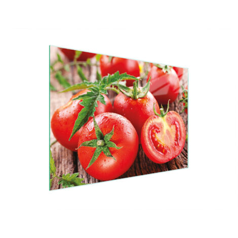 TAGLIERE IN VETRO 30x22 POMODORI