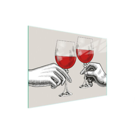 TAGLIERE IN VETRO 30x22 VINO