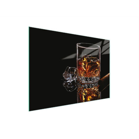 TAGLIERE IN VETRO 30x22 WHISKY