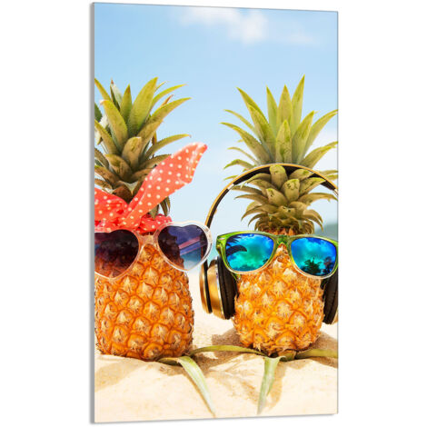 TAGLIERE IN VETRO 30x52 Ananas