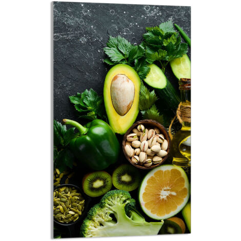 TAGLIERE IN VETRO 30x52 Avocado