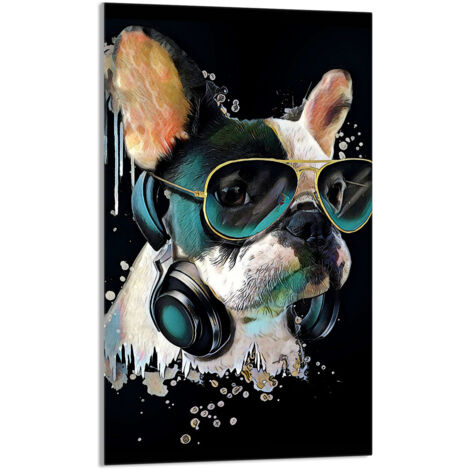 TAGLIERE IN VETRO 30x52 Cane