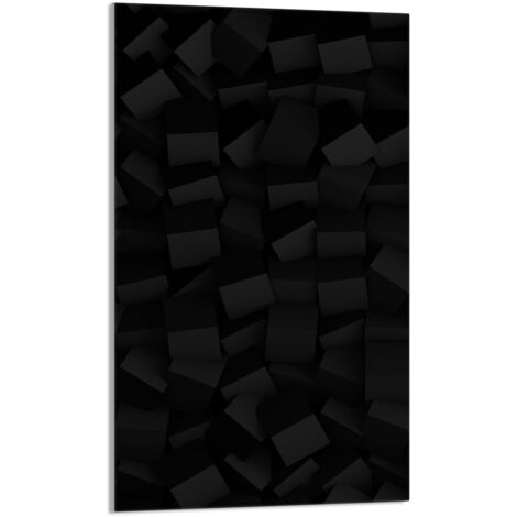 TAGLIERE IN VETRO 30x52 Nero