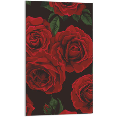 TAGLIERE IN VETRO 30x52 Rose