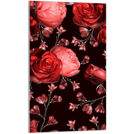 TAGLIERE IN VETRO 30x52 Rose
