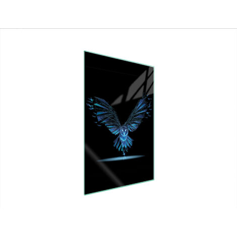TAGLIERE IN VETRO 35x52 BIRD