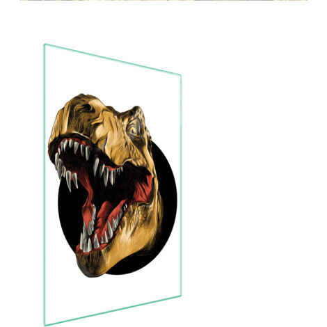 TAGLIERE IN VETRO 35x52 DINOSAURO