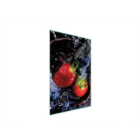 TAGLIERE IN VETRO 35x52 FRAGOLE