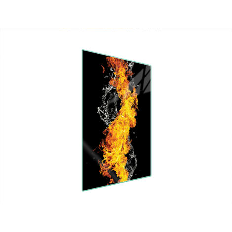 TAGLIERE IN VETRO 35x52 FUOCO