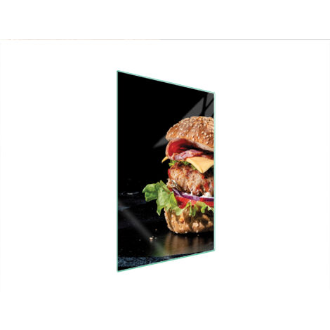 TAGLIERE IN VETRO 35x52 HAMBURGER