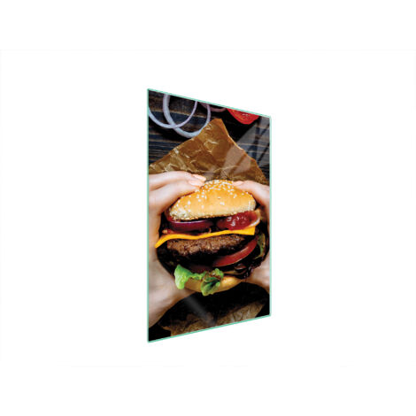 TAGLIERE IN VETRO 35x52 HAMBURGER