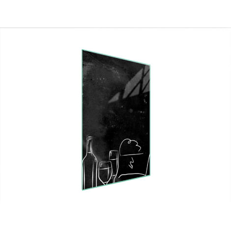 TAGLIERE IN VETRO 35x52 NERO