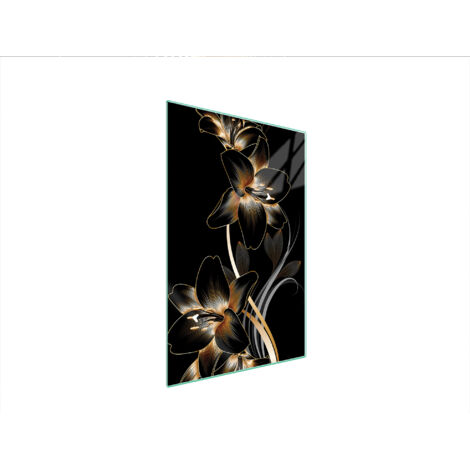TAGLIERE IN VETRO 35x52 ORCHIDEA