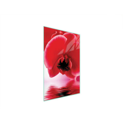 TAGLIERE IN VETRO 35x52 ORCHIDEA