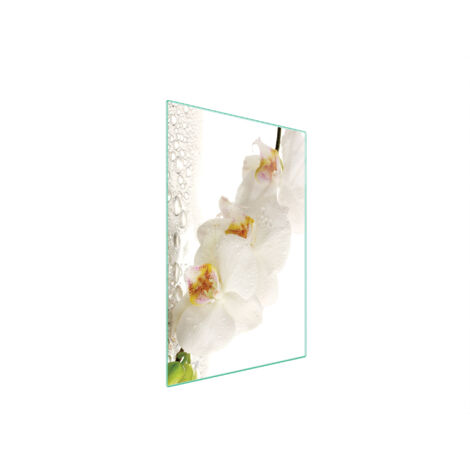 TAGLIERE IN VETRO 35x52 ORCHIDEA