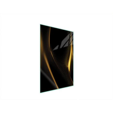 TAGLIERE IN VETRO 35x52 ORO