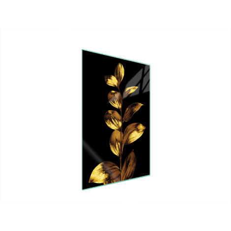 TAGLIERE IN VETRO 35x52 ORO