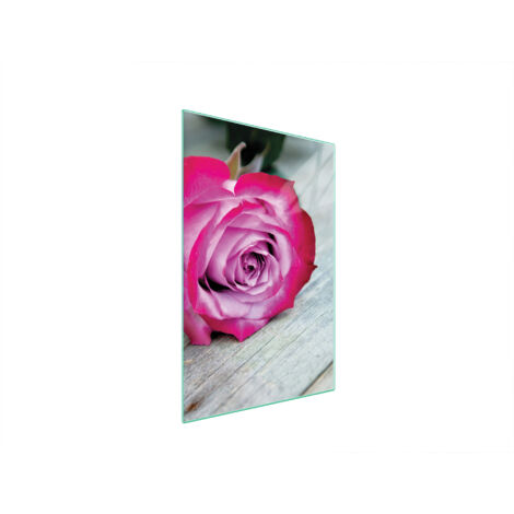 TAGLIERE IN VETRO 35x52 ROSA