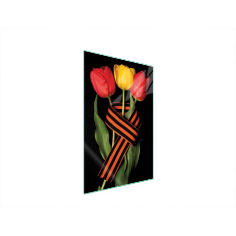 TAGLIERE IN VETRO 35x52 ROSE