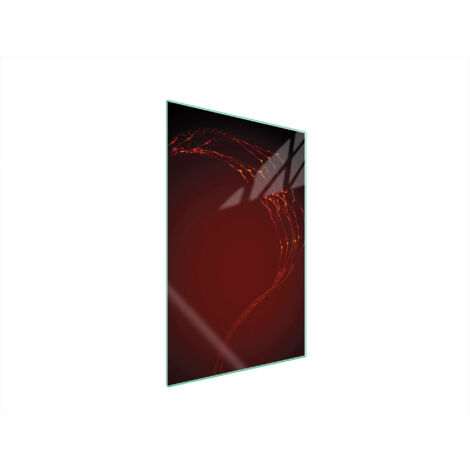 TAGLIERE IN VETRO 35x52 ROSSO