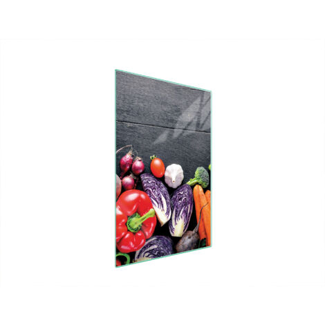 TAGLIERE IN VETRO 35x52 VERDURE