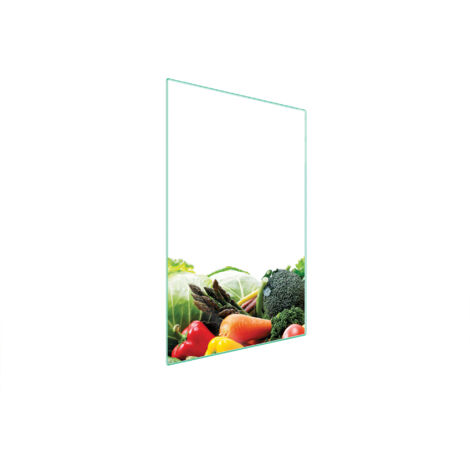 TAGLIERE IN VETRO 35x52 VERDURE