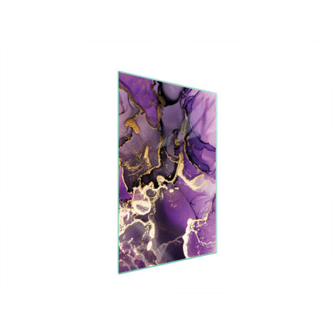 TAGLIERE IN VETRO 35x52 VIOLA