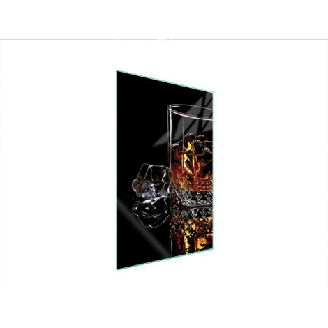 TAGLIERE IN VETRO 35x52 WHISKY