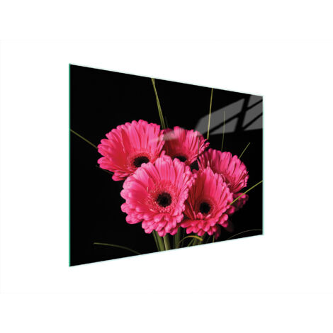 TAGLIERE IN VETRO 40x30 GERBERA