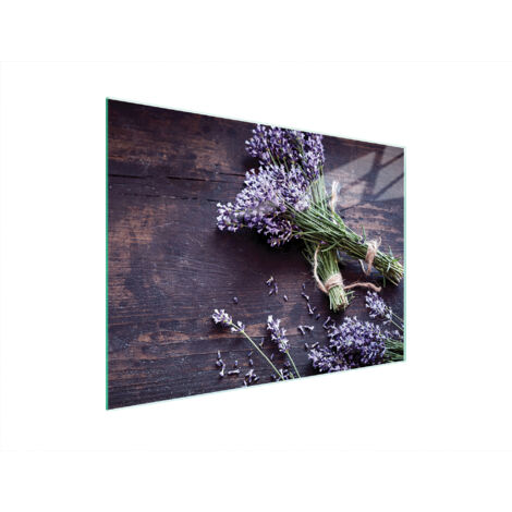 TAGLIERE IN VETRO 40x30 LAVANDA