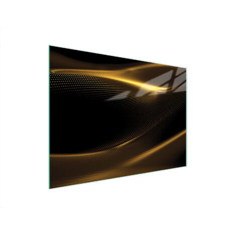 TAGLIERE IN VETRO 40x30 ORO