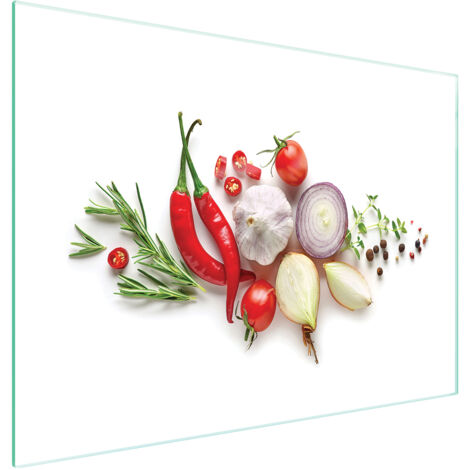 TAGLIERE IN VETRO 40x30 VERDURE