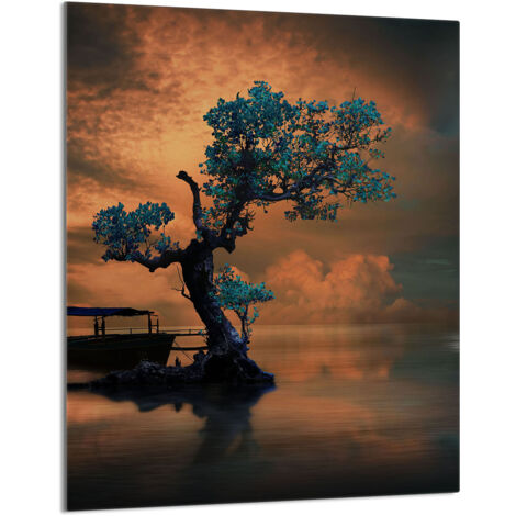 TAGLIERE IN VETRO 40x52 Albero