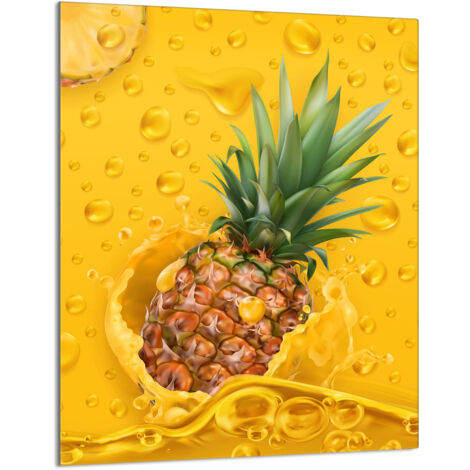 TAGLIERE IN VETRO 40x52 Ananas