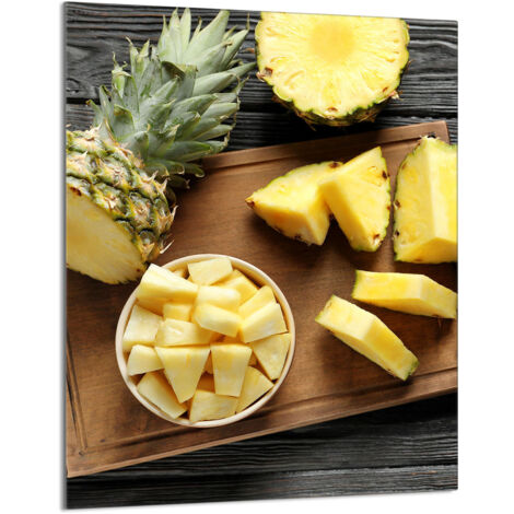 TAGLIERE IN VETRO 40x52 Ananas