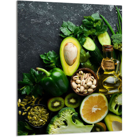 TAGLIERE IN VETRO 40x52 Avocado