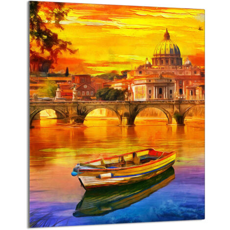 TAGLIERE IN VETRO 40x52 Barca