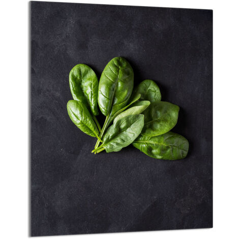 TAGLIERE IN VETRO 40x52 Basilico