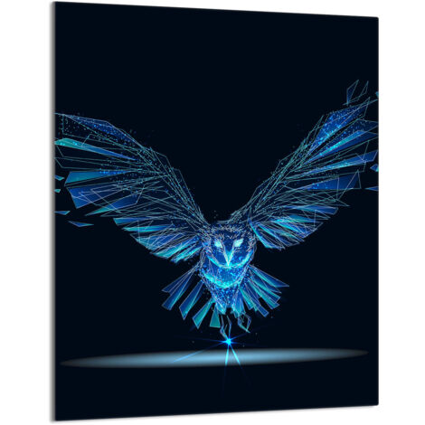 TAGLIERE IN VETRO 40x52 Bird