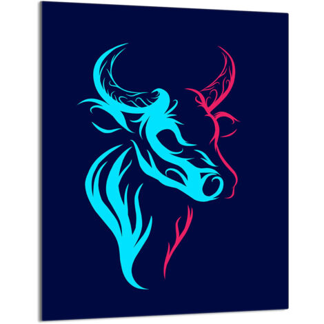 TAGLIERE IN VETRO 40x52 Bull