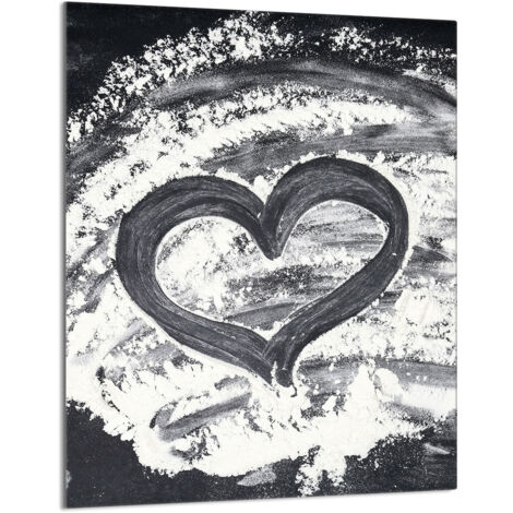 TAGLIERE IN VETRO 40x52 Cuore