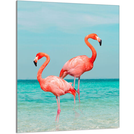 TAGLIERE IN VETRO 40x52 Flamingo