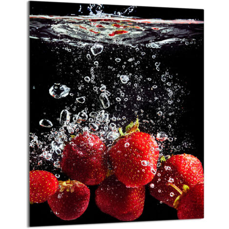 TAGLIERE IN VETRO 40x52 Fragole