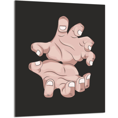 TAGLIERE IN VETRO 40x52 Hands