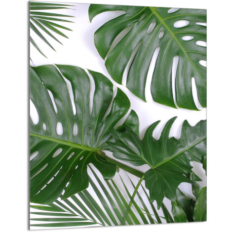 TAGLIERE IN VETRO 40x52 Monstera