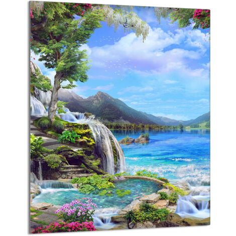 TAGLIERE IN VETRO 40x52 Montagne