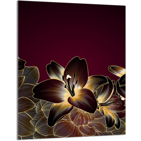 TAGLIERE IN VETRO 40x52 Orchidea