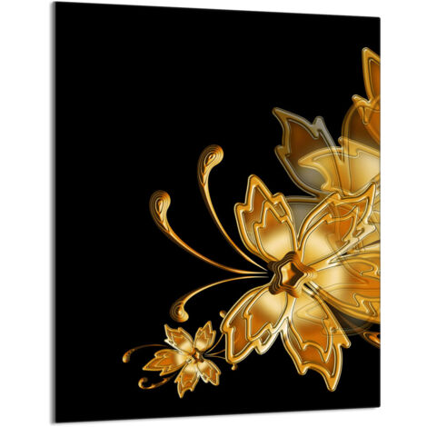 TAGLIERE IN VETRO 40x52 Oro