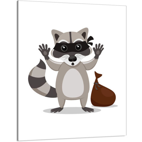 TAGLIERE IN VETRO 40x52 Raccoon